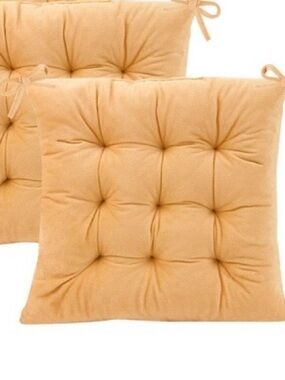Set of Chair Cushions INDOOR OUTDOOR - TURMERIC YELLOW